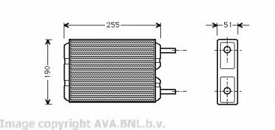 AVA QUALITY COOLING vo6035 -  Теплообменник, отопление салона